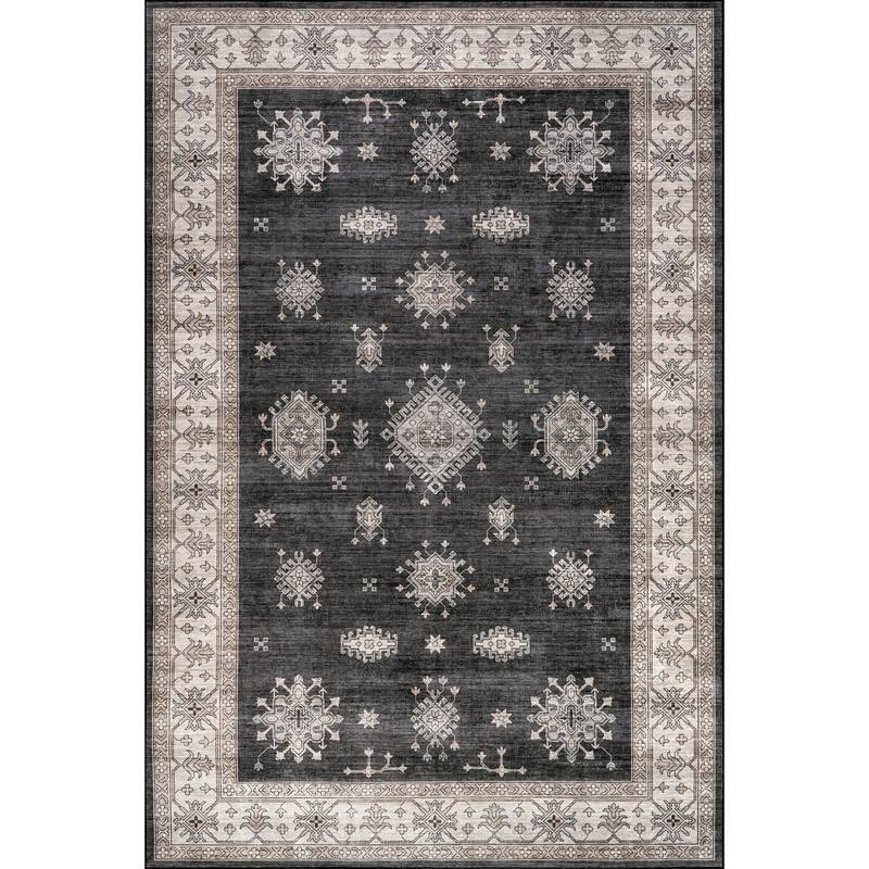 Nuloom Moxie SplashGuard Traditional Bordered Machine Washable Area Rug