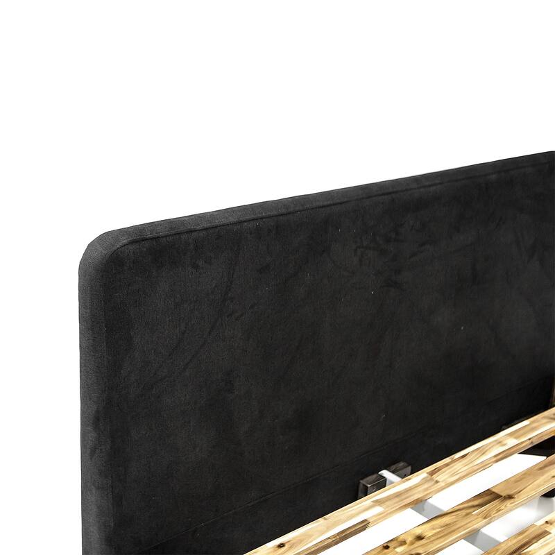 Mohave Mid Century Tundra Grey Acacia Platform Bed