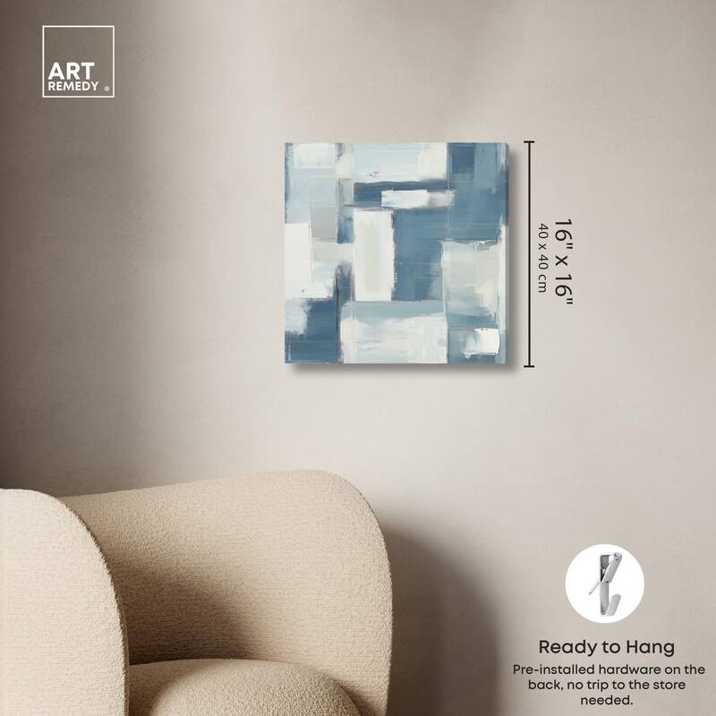 Deconstructed Blue III Canvas by Art Remedy, Gallery Wrapped