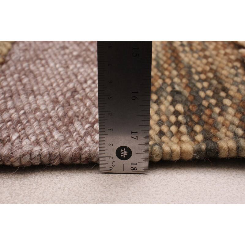 ECARPETGALLERY Braid weave Sienna Brown Wool Rug - 5'8 x 7'11