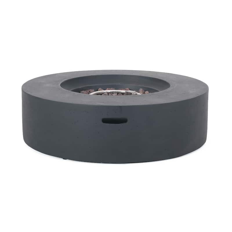 Aidan Outdoor 50,000 BTU Lightweight Concrete Circular Fire Pit (No Tank Holder) by Christopher Knight Home
