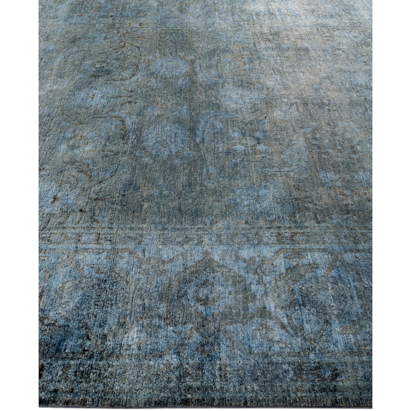 Overdyed One-of-a-Kind Hand-Knotted Area Rug - Gray - 8' 3" x 10' 1"