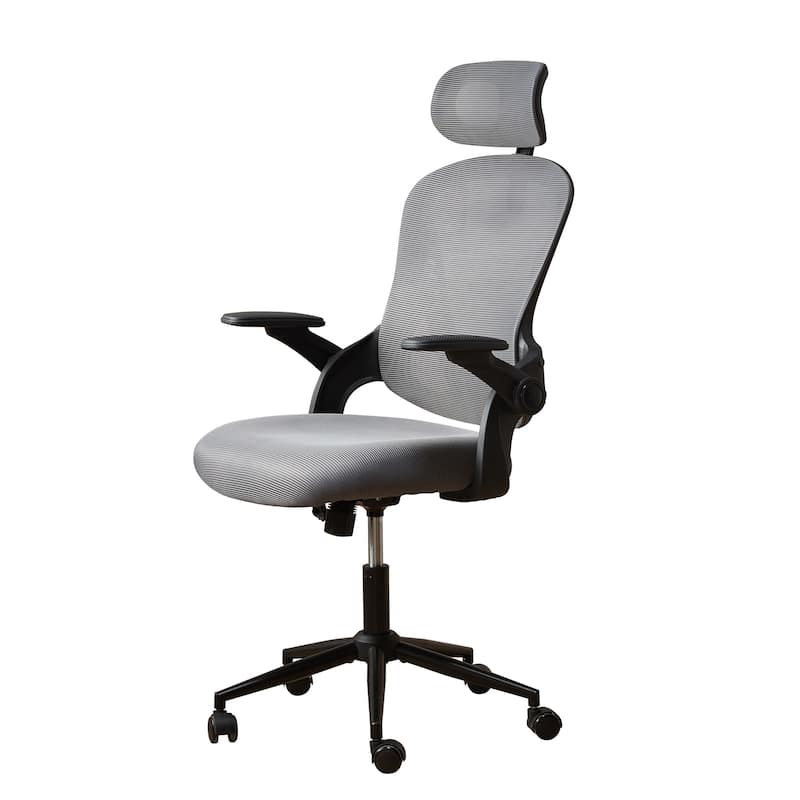 HOOOWOOO Ergonomic Adjustable Office Chair Mesh Swivel Task Chair with Flexible Arms