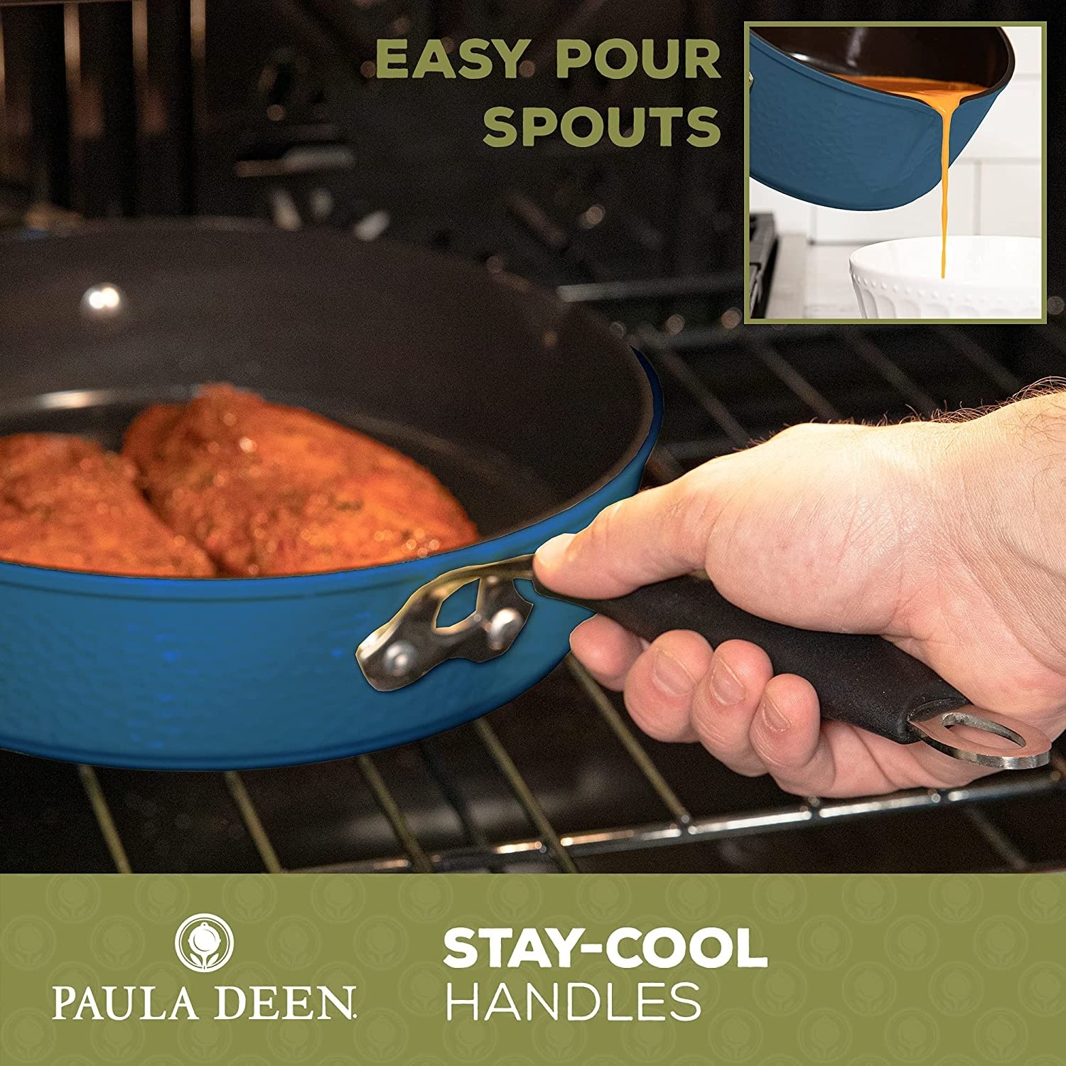 Paula Deen 11-Piece Blueberry Cookware Set