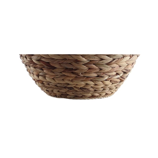 Elicia 24.5" Banana Leaf Basket LED Table Lamp, Natural by JONATHAN Y
