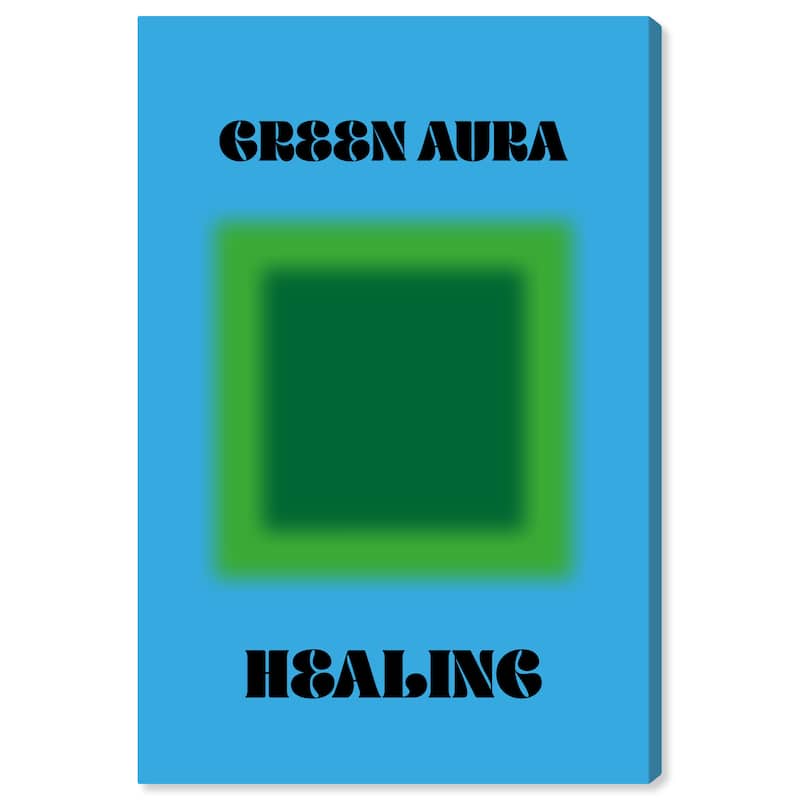 Wynwood Studio Canvas Spiritual and Religious Green Aura Healing Green and Celeste Modern & Contemporary Wall Art Canvas Print