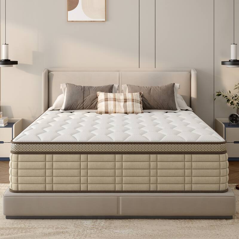 SogesSleep 10 Inch Hybrid Mattress in a Box with Memory Foam Ergonomic Design - Queen