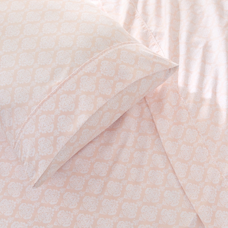 Lush Decor Romer Damask Peach Sheet Set