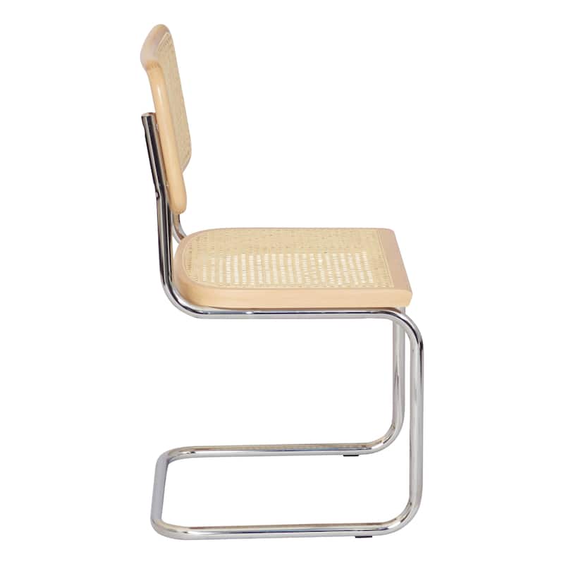 Breuer Chair Company Marcel Breuer Cesca Cane Cantilever Side Chair w/ Chrome Steel Frame (Various Wood & Cane Colors)
