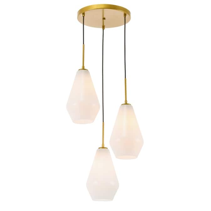 Gerald 3-light Modern Elongated Glass Hanging Pendant