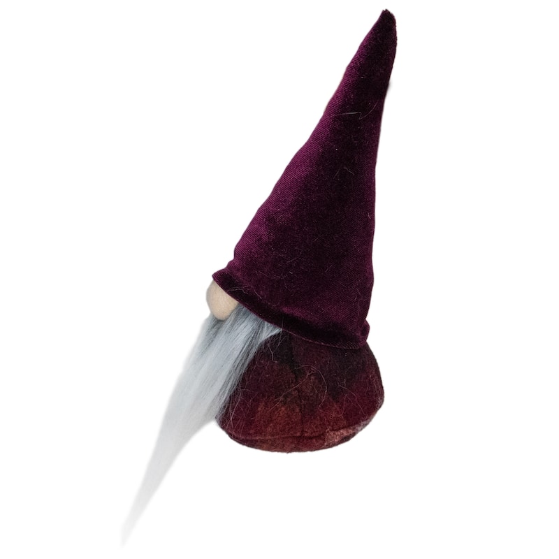 Standing Gnome Christmas Figure - 9" - Plum Purple