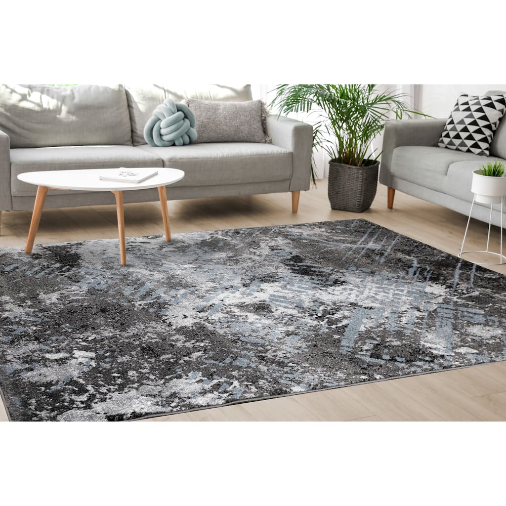 Dayton Collection - Blue/Grey Abstract Rug