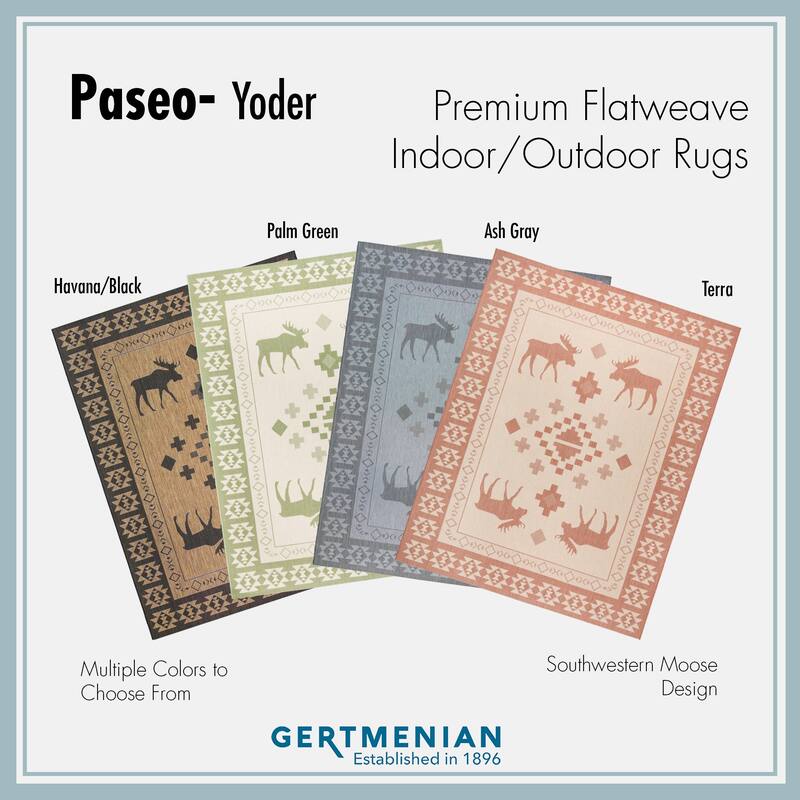 Gertmenian Paseo Yoder Rustic Tribal Moose Indoor/ Outdoor Area Rug