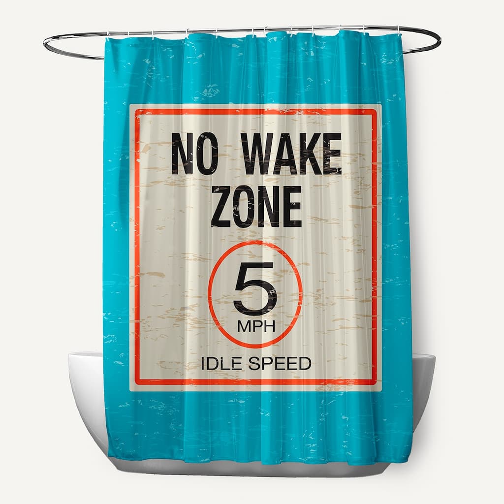 No Wake Word Print Shower Curtain
