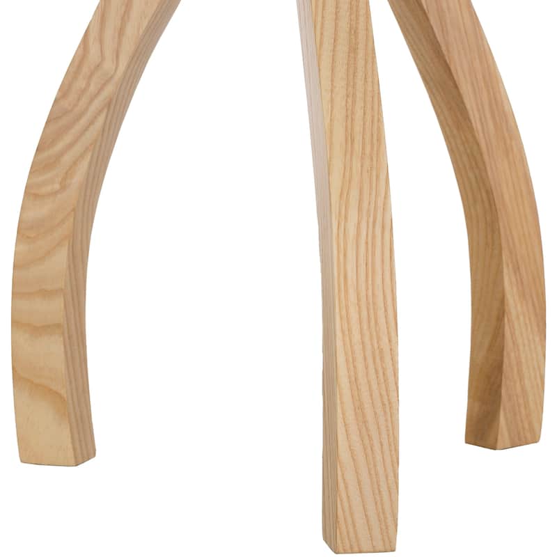 Contemporary Alton Floor Lamp with Natural Finish Wood Base