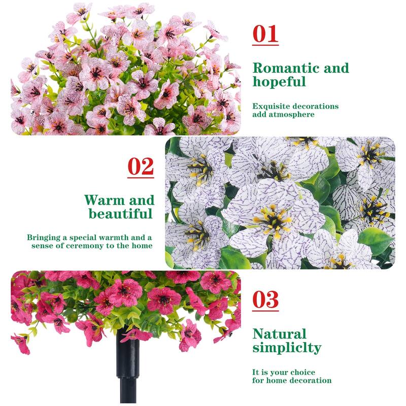 1.97FT Artificial Trees With Ground Spike Set Of 2 - pink