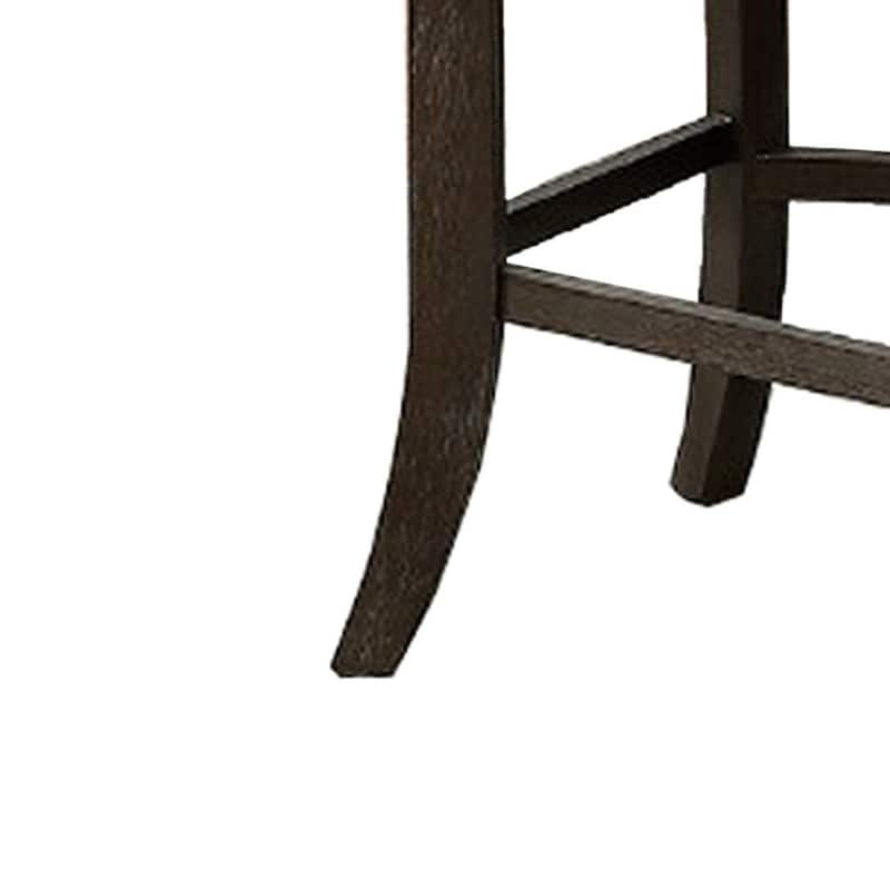 Curved Top Wooden High Chair with Flared Legs, Set of 2, Gray