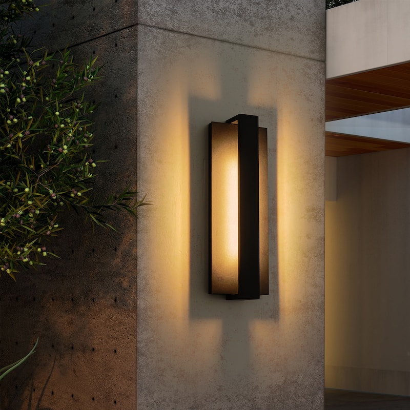 Modern Black Outdoor Wall Lights Aluminum Linear Dimmable LED Wall Sconce Lights for Outside