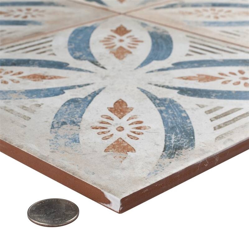 Merola Tile Kings Root Petal 17-5/8" x 17-5/8" Ceramic Floor and Wall Tile