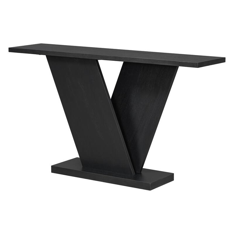 Classic Style V-Base Design Wood Console Table