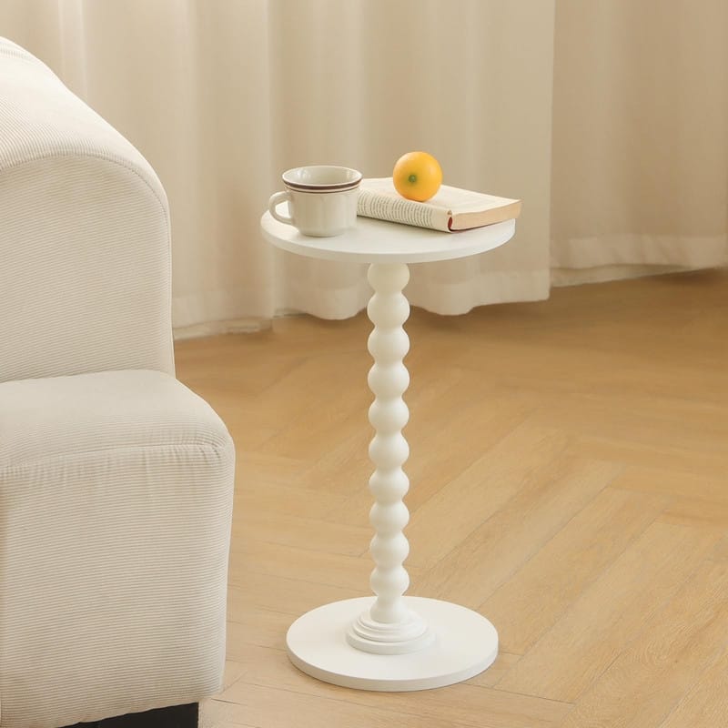 Round Side Table - 11.8"D x 11.8"W x 21.6"H
