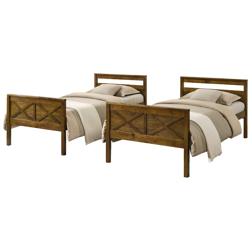 Clayfell Exeter Twin Over Twin Solid Wood Standard Bunk Bed
