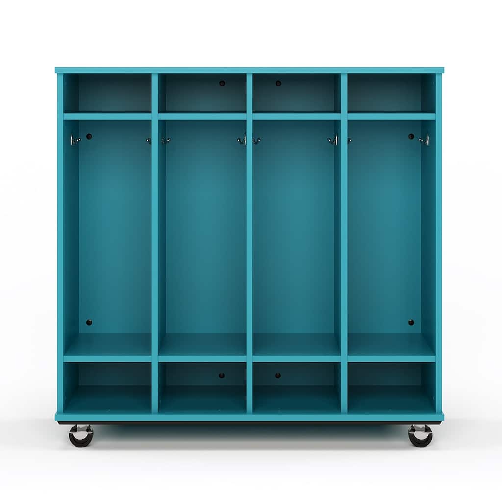 Tot Mate Nursery Daycare Open Mobile Locker Storage, Cubby Shelf, Dry Erase Back - 48" W x 20" D x 48" H