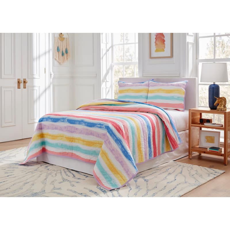 Lullaby Bedding Tiny Hearts Cotton Quilt Set