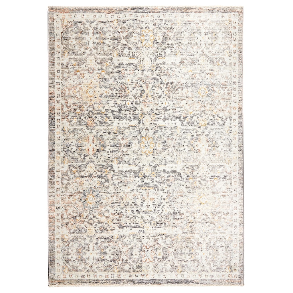 Terra by Obeetee Umbria Panel Charcoal Rug