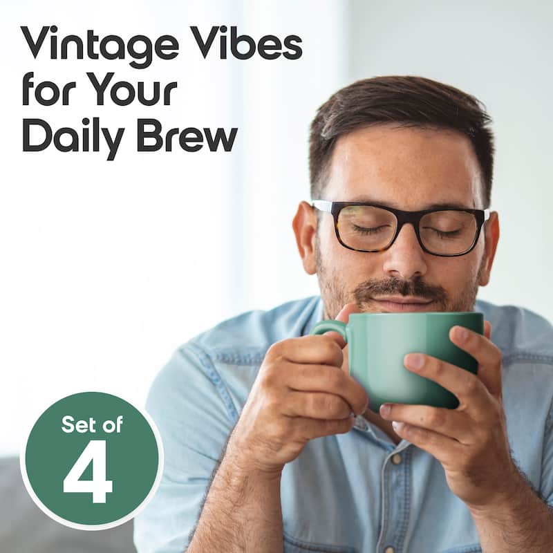 Omniware Set of 4 Teaz Cafe 24 oz Jumbo Mugs