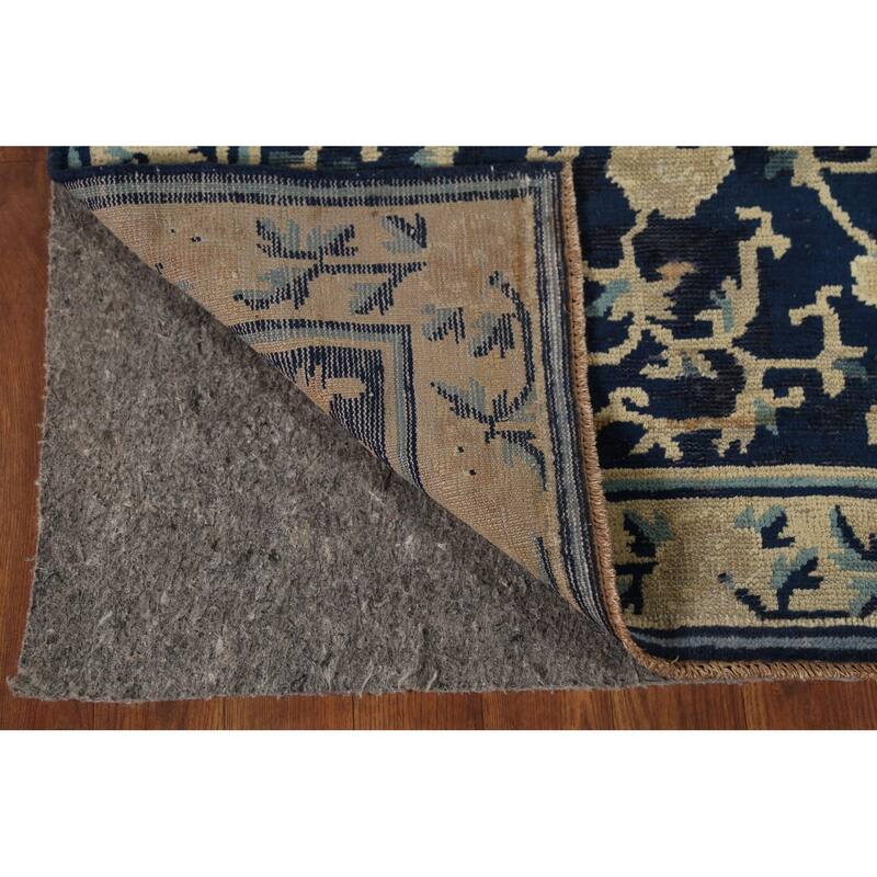 Vegetable Dye Art Deco Chinese Foyer Rug Hand-Knotted Wool Carpet - 2'11"x 4'9"