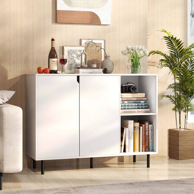 Costway Kitchen Sideboard Buffet with Adjustable Shelves 2 Doors - See Details