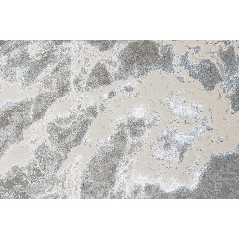 Aurelian Modern Metallic Marble Accent Rug