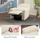 preview thumbnail 34 of 37, Corduroy Recliner Chair, Manual Recliner Sofa with Handle, Pillow Top Arms, Thick Padding, Side Pocket, 330Lbs Capacity