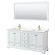 Option White, Gold Trim, White Quartz Top