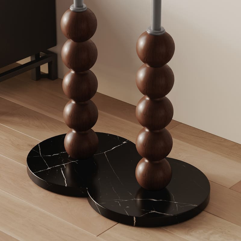 Metal Freestanding Coat Rack with Heavy Duty Marble Base - 70"H x 19.7"W (top) × 17.7"(base) x 9.8"D