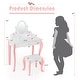 preview thumbnail 6 of 16, Gymax Kids Vanity Princess Makeup Dressing Table Stool Set W/ Mirror - See Details