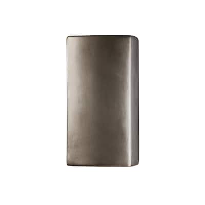 Justice Design Group Ambiance Small ADA Rectangle Open Top & Bottom Wall Sconce