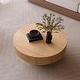 preview thumbnail 8 of 61, Modern Solid Wood Veneered Round Coffee Tea Table with Storage