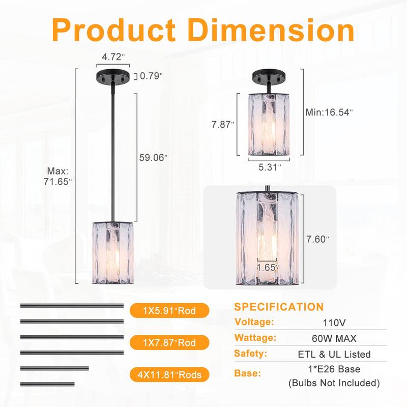 Cloudy White Glass Black Pendant Lighting Modern for Kitchen Island