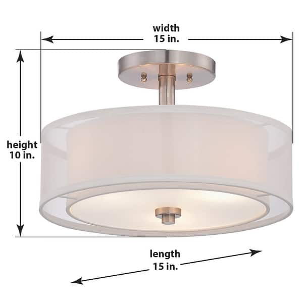 Parsons Studio Brushed Nickel 3 Light Semi Flush By Minka Lavery
