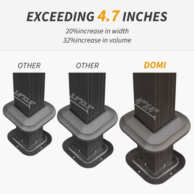 Domi Hardtop Gazebo with Galvanized Steel Double Roof and Aluminum Frame