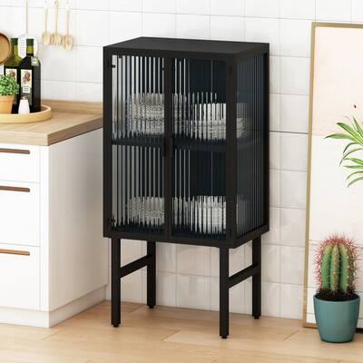 Modern Two door Cabinet with Featuring Two tier