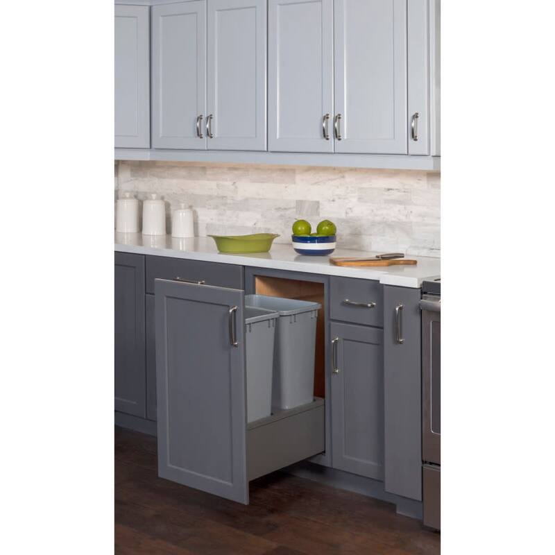 Hardware Resources CAN-MDB Series Bottom Mount Double Bin Trash Can