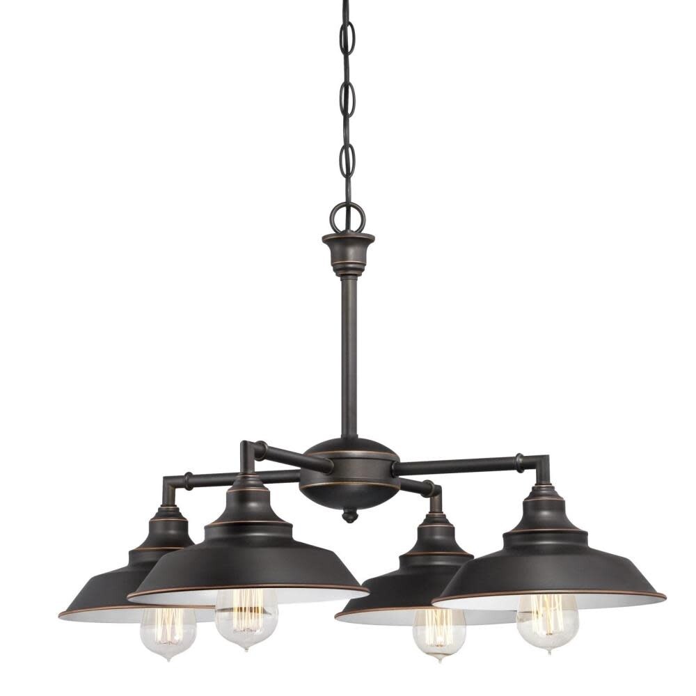 Westinghouse 6343300  Iron Hill 4 Light 25-3/16" Wide Chandelier - Chandeliers For Bedrooms by Overstock.com