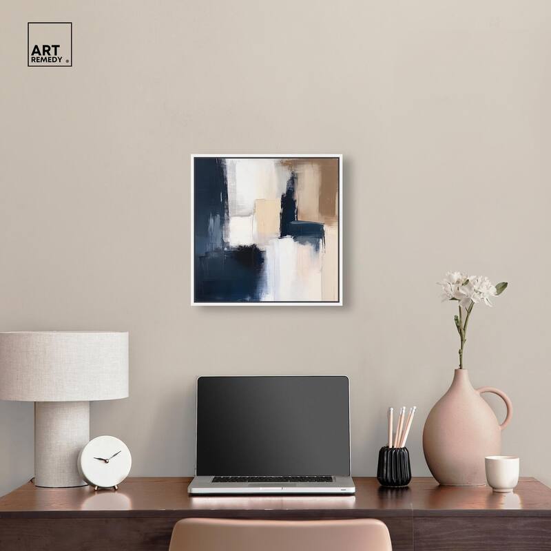 Blue Mood Depth I Canvas by Art Remedy