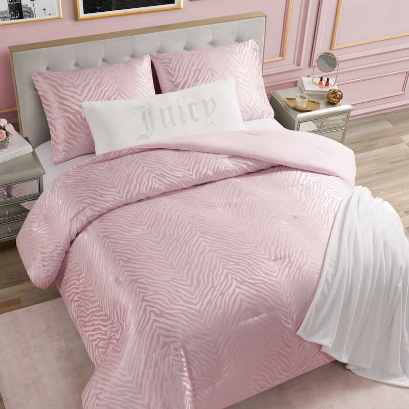 Juicy Couture Sparkle Zebra Jacquard Comforter Sets