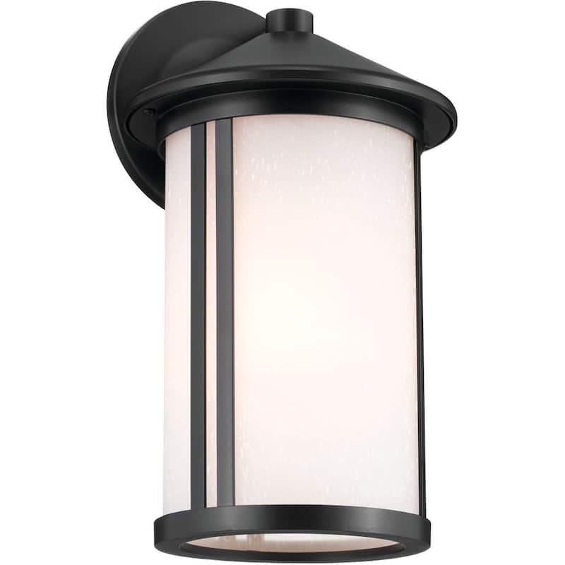 Kichler 59099 Lombard 13" Tall Outdoor Wall Sconce with Satin Etched - Black
