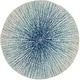 preview thumbnail 32 of 90, SAFAVIEH Evoke Juli Abstract Boho Burst Rug 3' x 3' Round - Royal/Ivory
