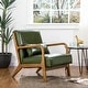 preview thumbnail 29 of 33, Glitzhome Set of 2 30-Inch Mid-Century Modern PU Leather Accent Armchairs with Rubberwood Frame
